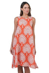 Linen Dress - Sunset Palm