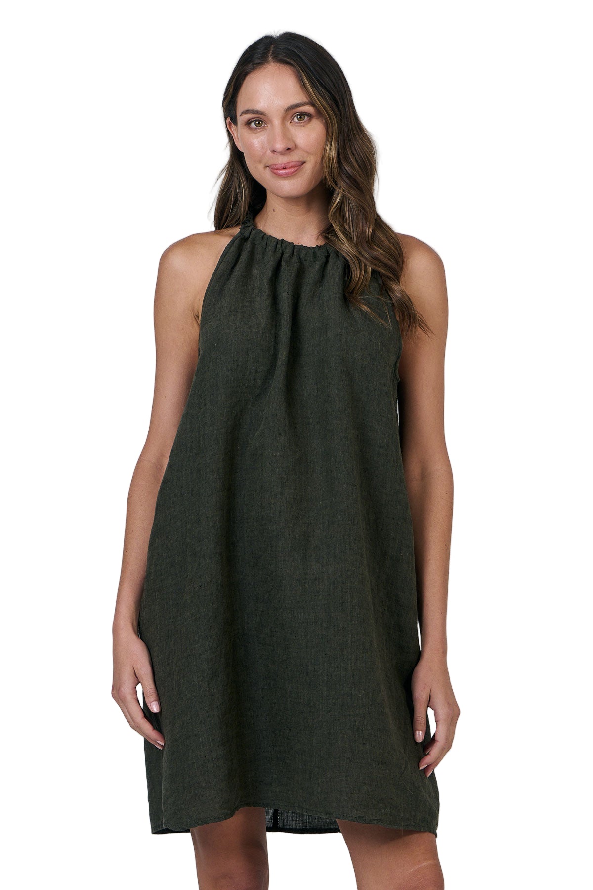 Linen Dress - Licorice