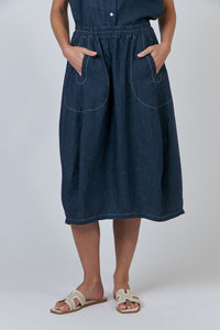 Linen Skirt - Poseidon