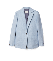 Strahan Linen Blazer - Light Blue
