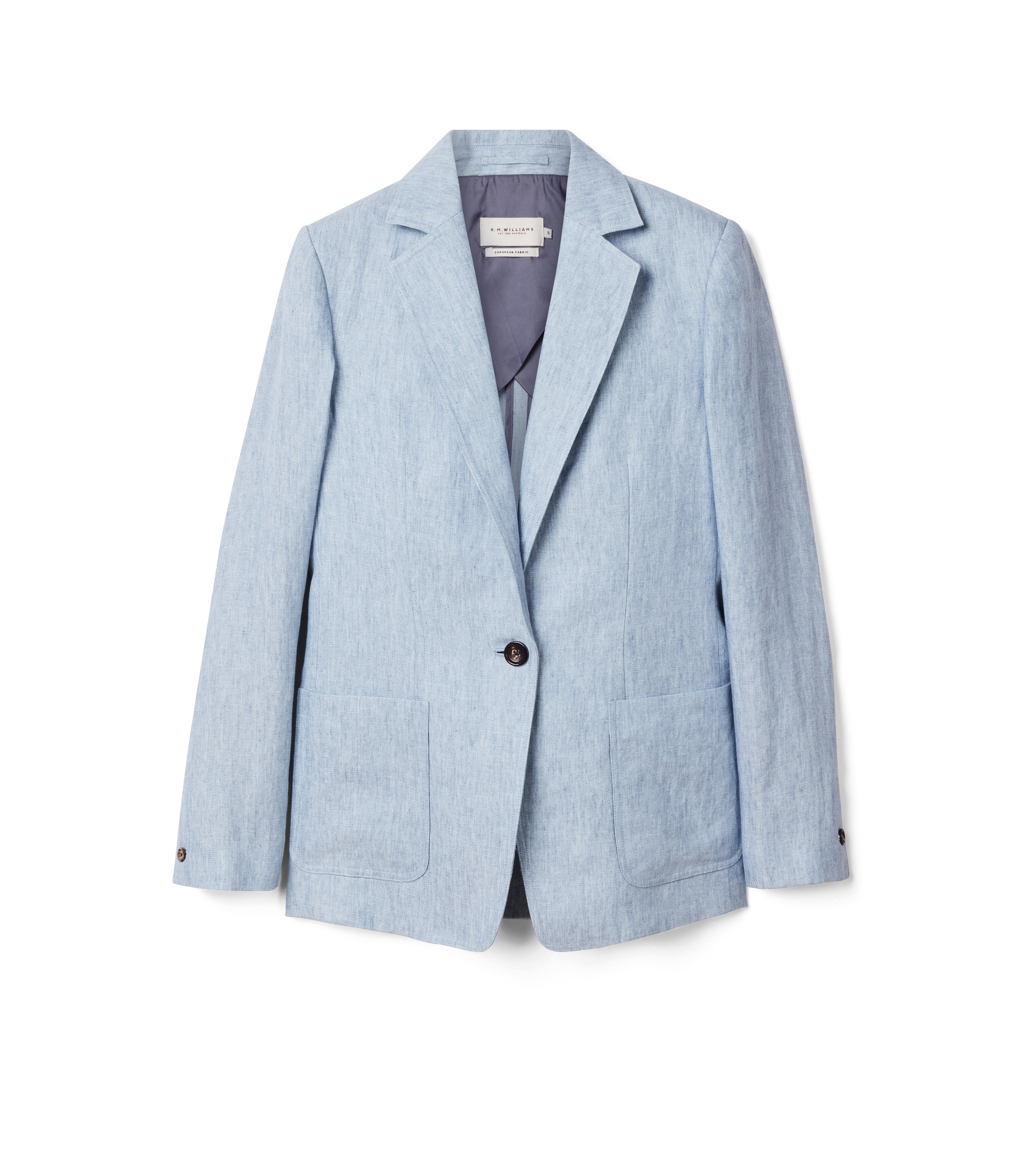 Strahan Linen Blazer - Light Blue