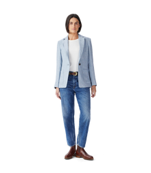 Strahan Linen Blazer - Light Blue