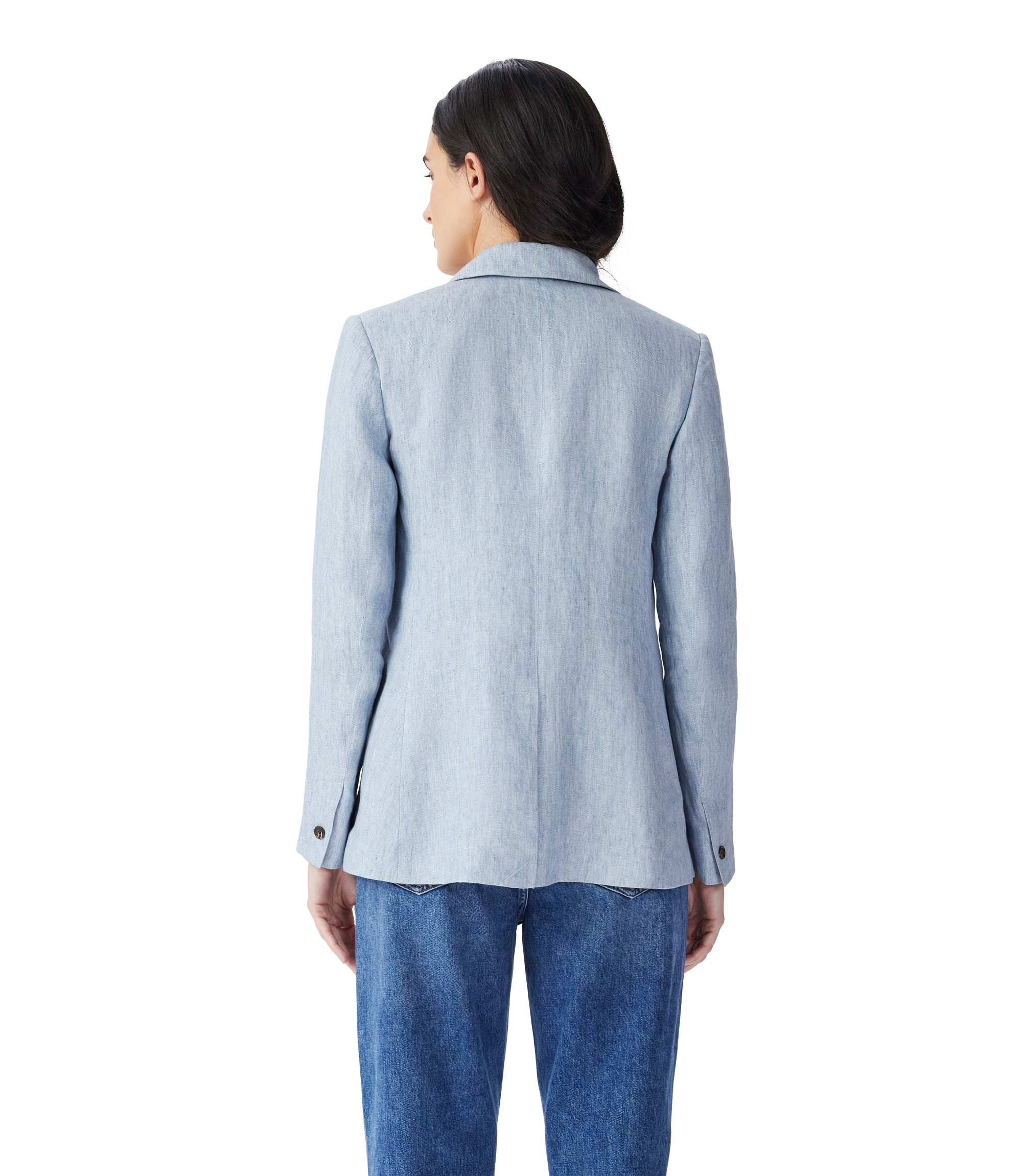 Strahan Linen Blazer - Light Blue
