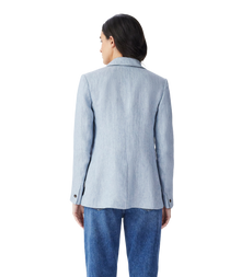 Strahan Linen Blazer - Light Blue