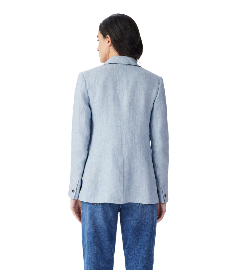 Strahan Linen Blazer - Light Blue