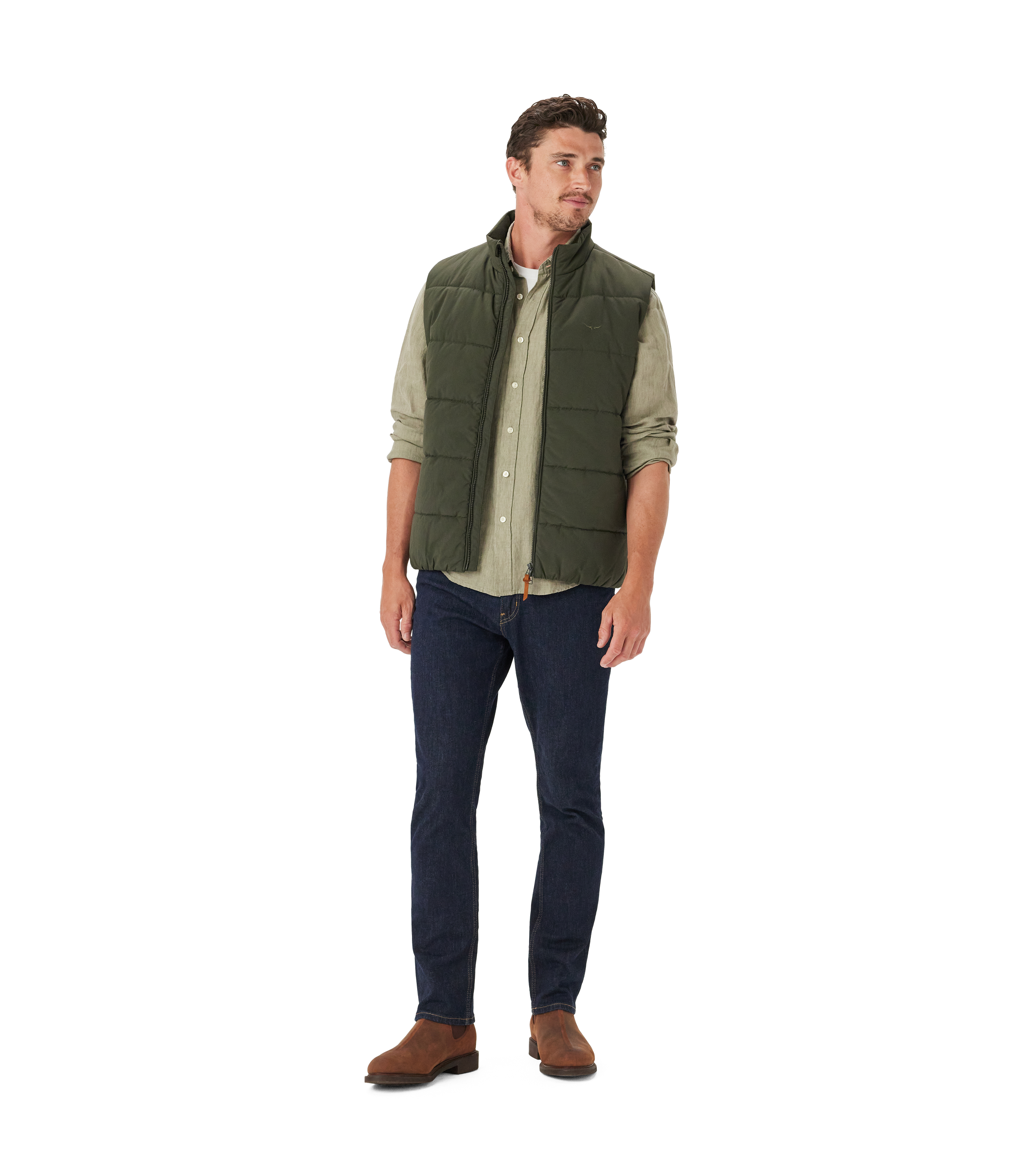 Padstow Vest - Peat