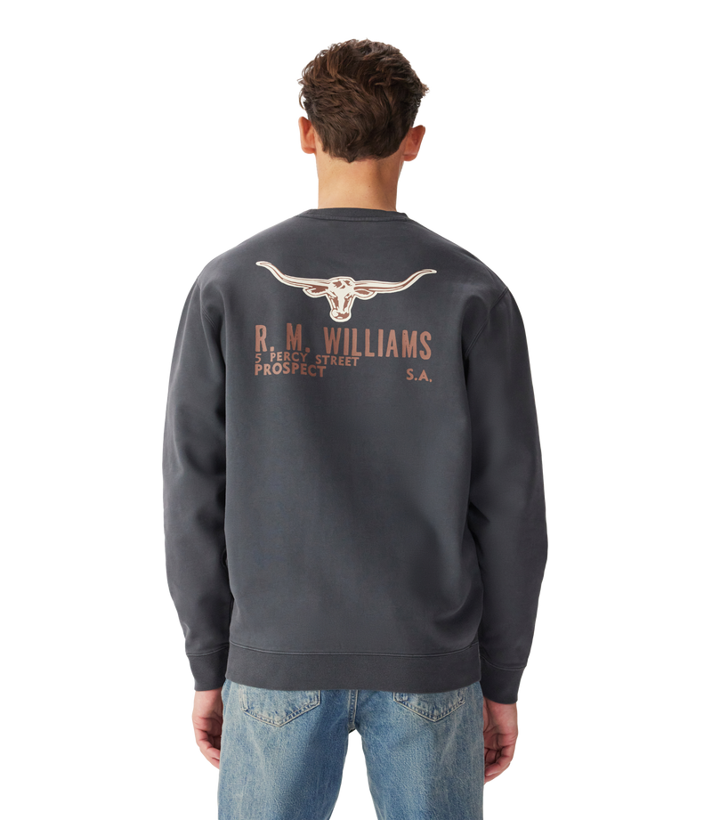 Flinders Crew Sweatshirt - Vintage Black