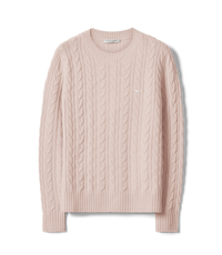 Seaforth Lambswool Cabel Knit - Pink
