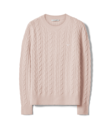 Seaforth Lambswool Cabel Knit - Pink