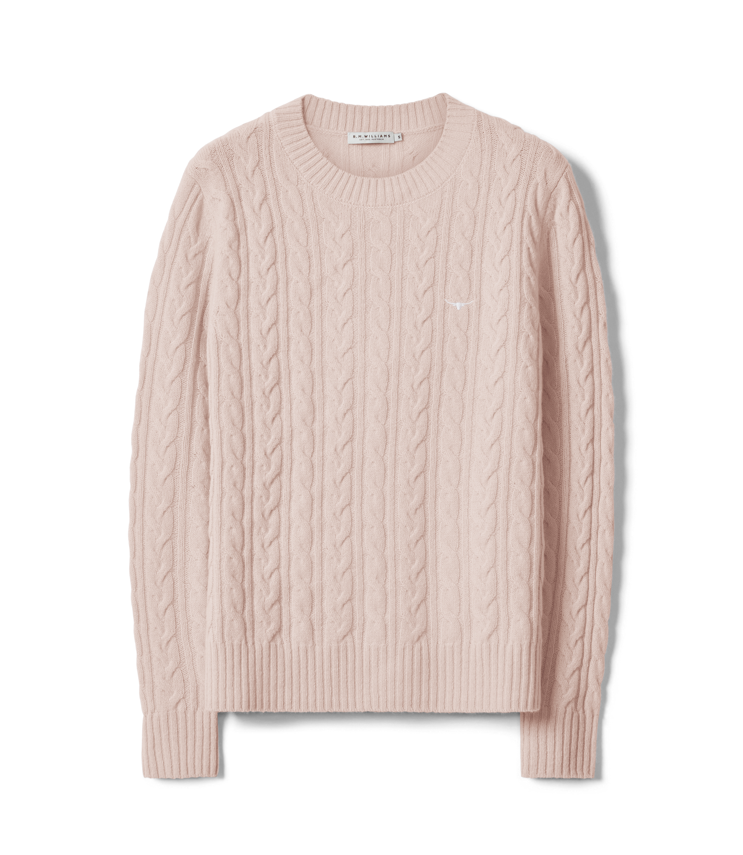 Seaforth Lambswool Cabel Knit - Pink