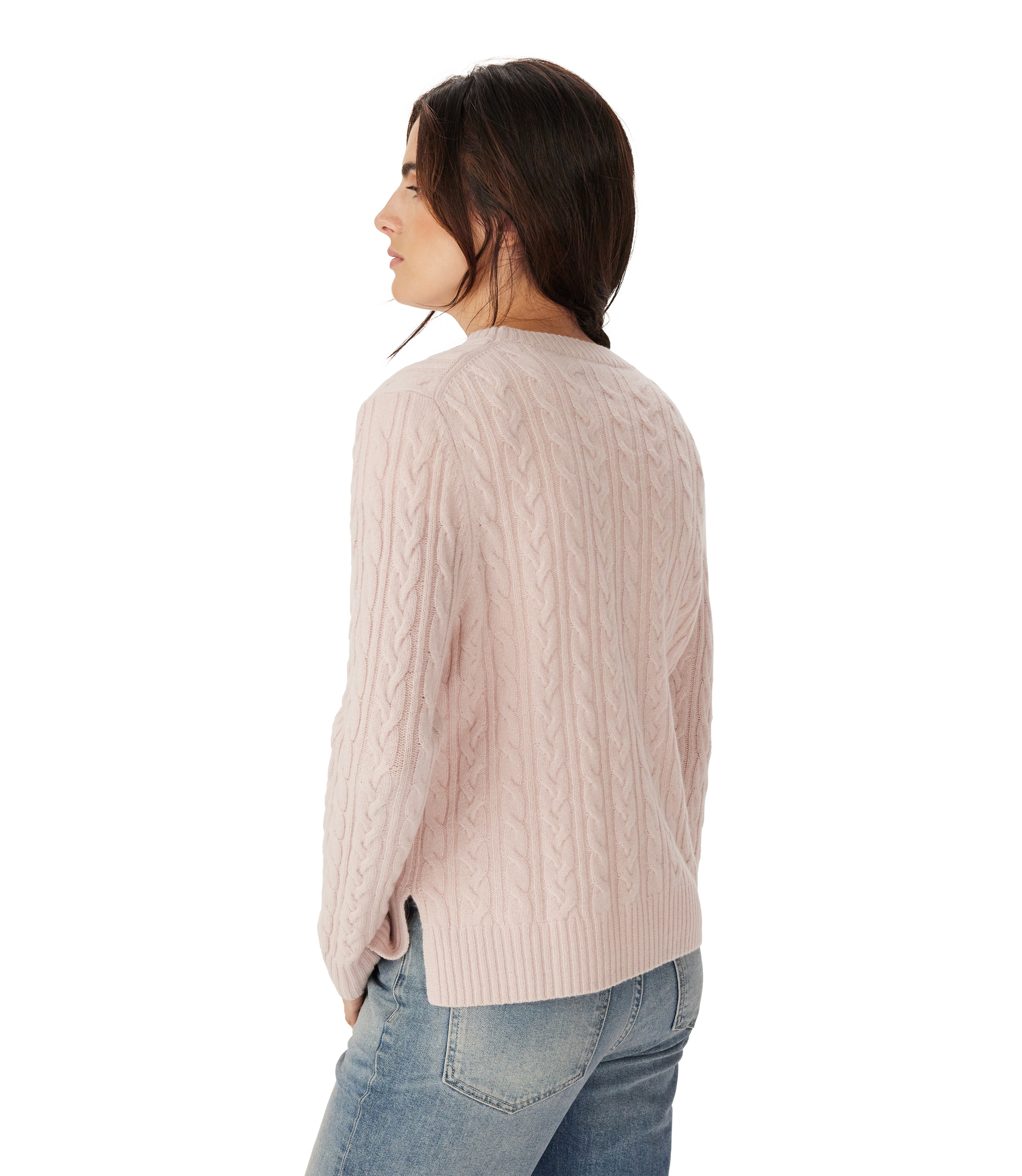 Seaforth Lambswool Cabel Knit - Pink