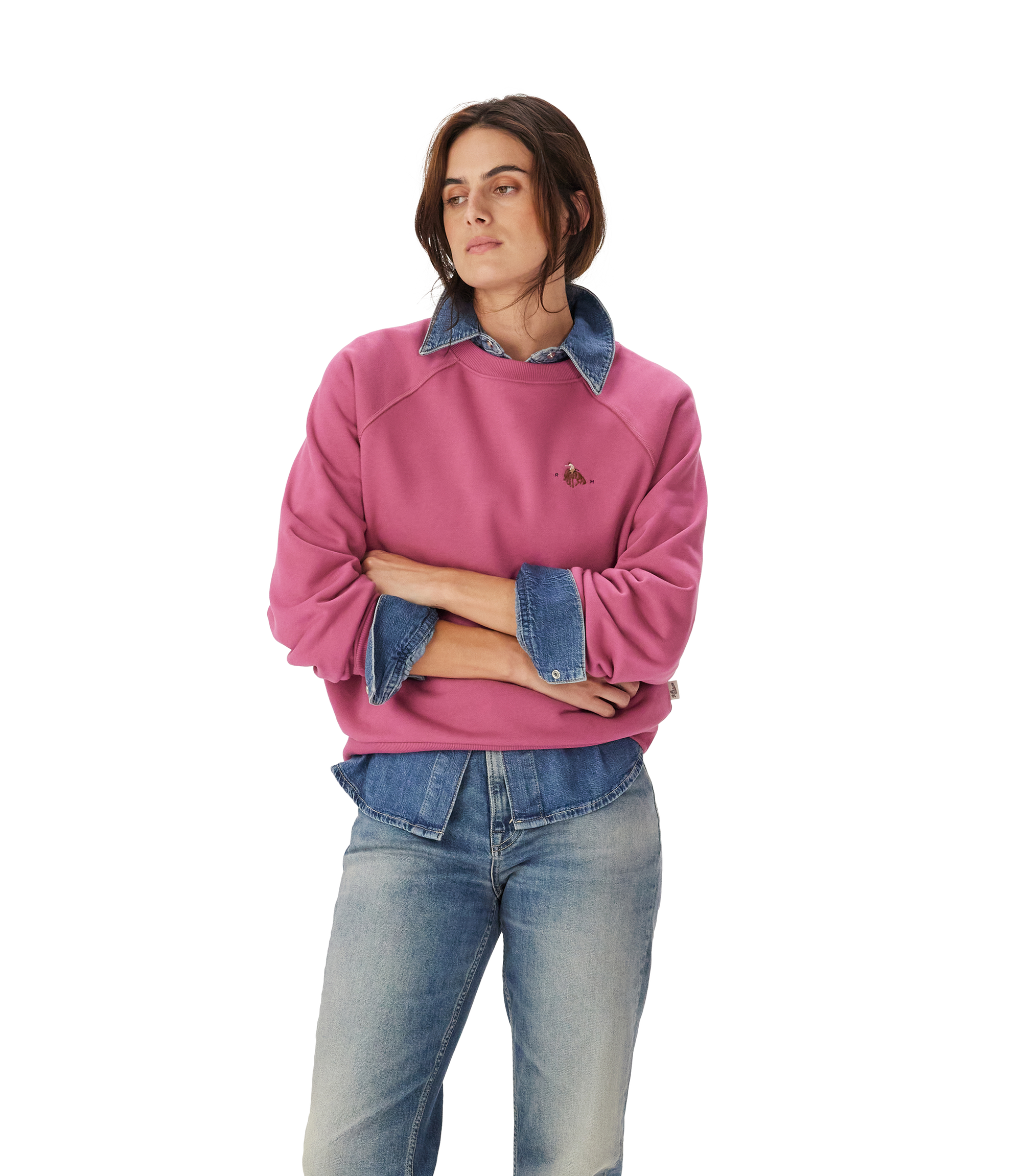 Buck Easy Crew Sweatshirt - Fushia