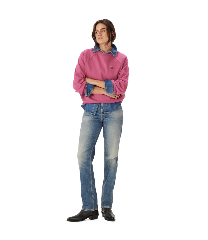 Buck Easy Crew Sweatshirt - Fushia