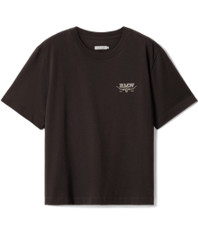 Louth Back Print T-Shirt - Dark Chocolate