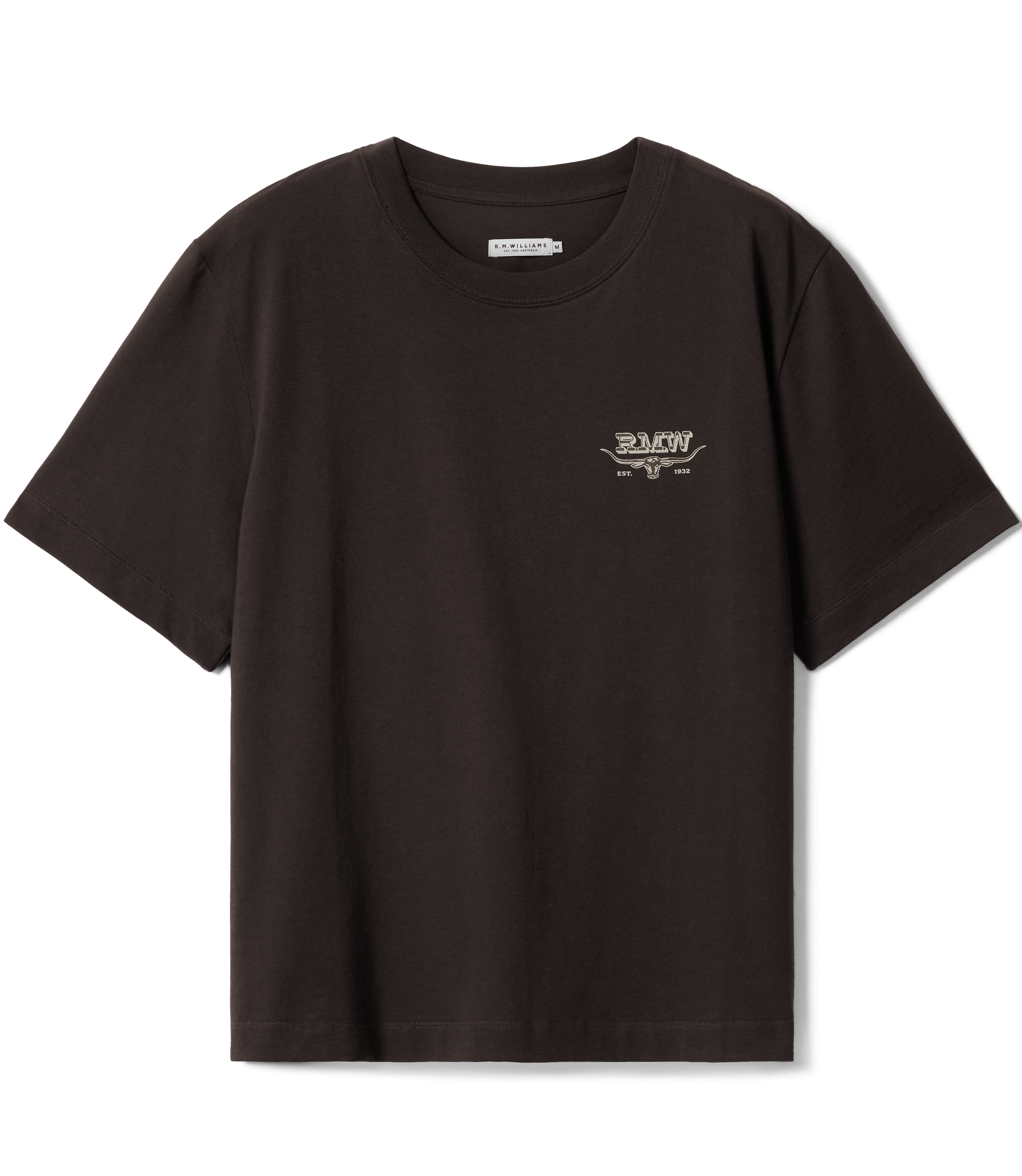 Louth Back Print T-Shirt - Dark Chocolate