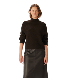 Trail Turtleneck Merino Knit - Chocolate