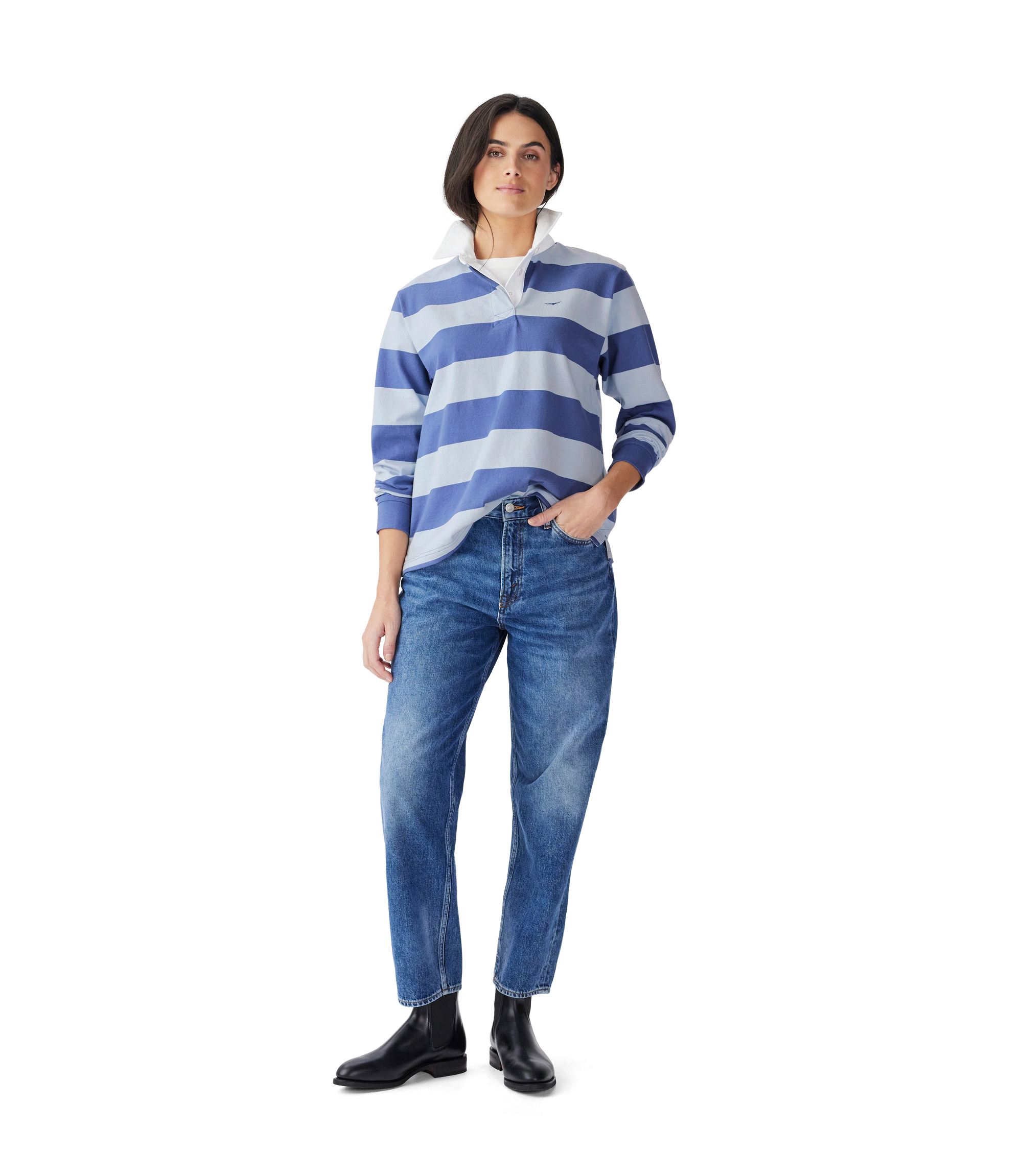 Narran Stripe Rugby - Blue