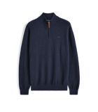Warner Popcorn Qtr Zip Knit - Blue