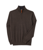 Ernest 1/4 Zip Merino Knit - Chestnut