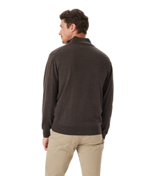 Ernest 1/4 Zip Merino Knit - Chestnut