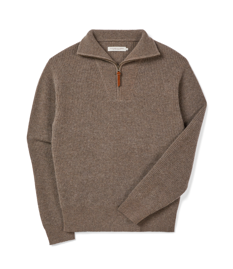 Linton 1/4 Zip Lambswool Knit
