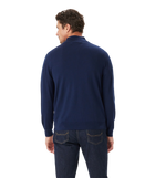 Ernest 1/4 Zip Merino Knit - Navy