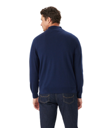 Ernest 1/4 Zip Merino Knit - Navy