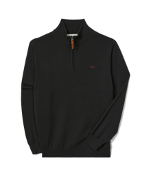 Ernest Merino 1/4 Zip Knit - Forest Green