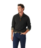 Ernest Merino 1/4 Zip Knit - Forest Green