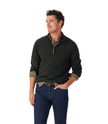 Ernest Merino 1/4 Zip Knit - Forest Green