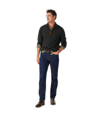 Ernest Merino 1/4 Zip Knit - Forest Green