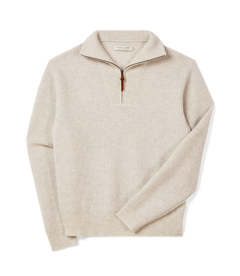 Linton 1/4 Zip Lambswool Knit