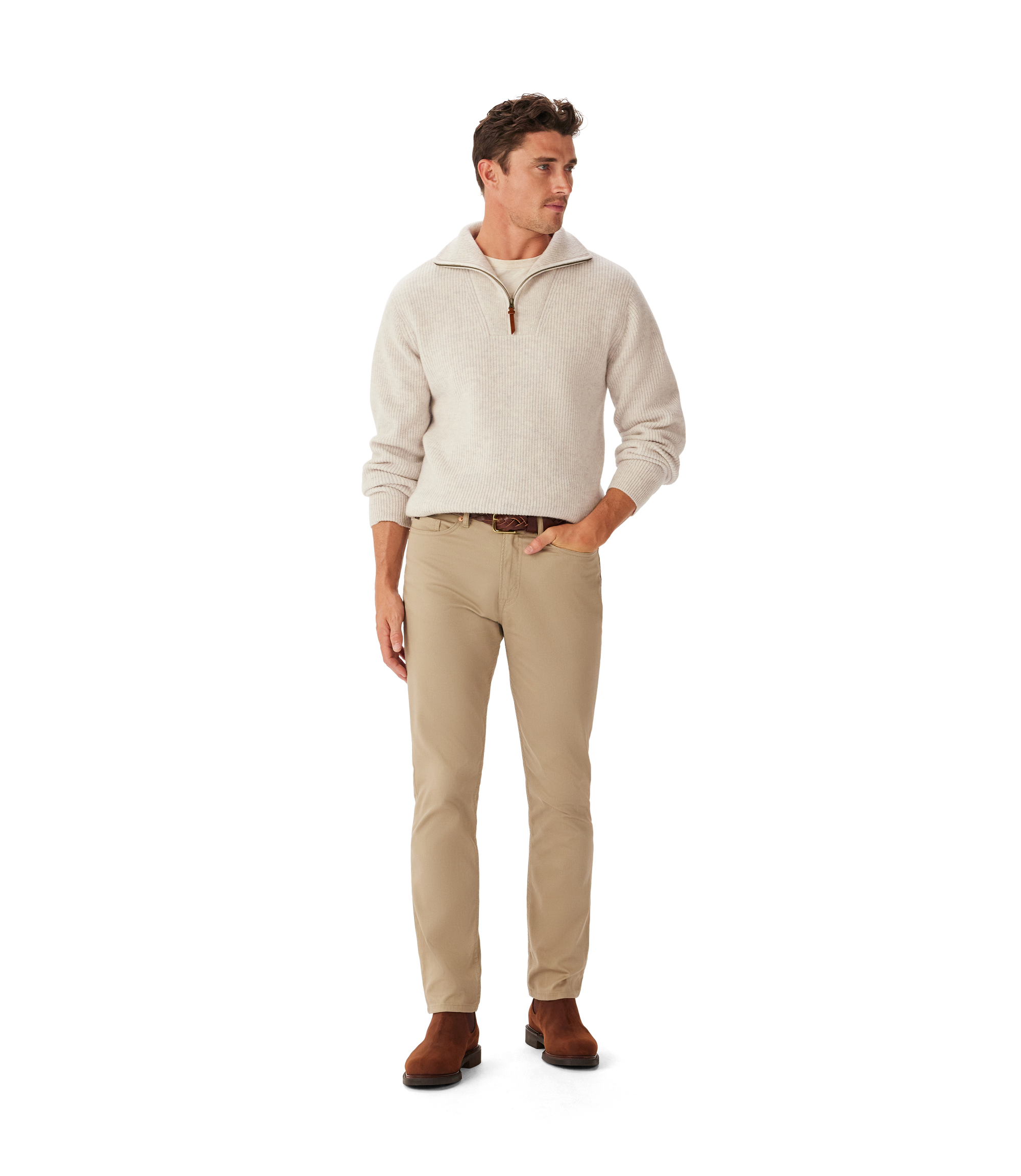 Linton 1/4 Zip Lambswool Knit