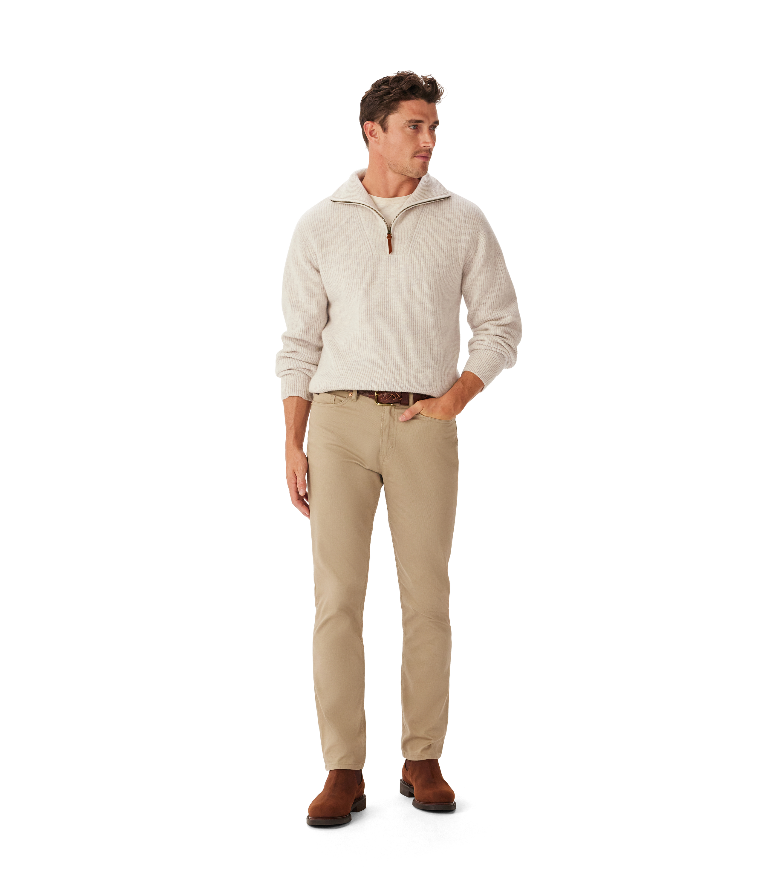 Linton 1/4 Zip Lambswool Knit