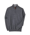 Ernest 1/4 zip merino knit - Sea Mist