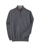 Ernest 1/4 Zip Merino Knit - Sea Mist