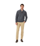 Ernest 1/4 Zip Merino Knit - Sea Mist