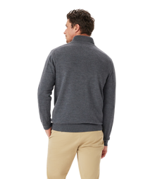 Ernest 1/4 Zip Merino Knit - Sea Mist