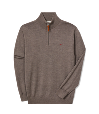 Ernest Merino 1/4 Zip Knit - Nutmeg