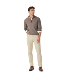 Ernest Merino 1/4 Zip Knit - Nutmeg