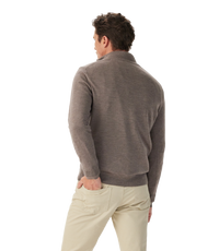 Ernest Merino 1/4 Zip Knit - Nutmeg