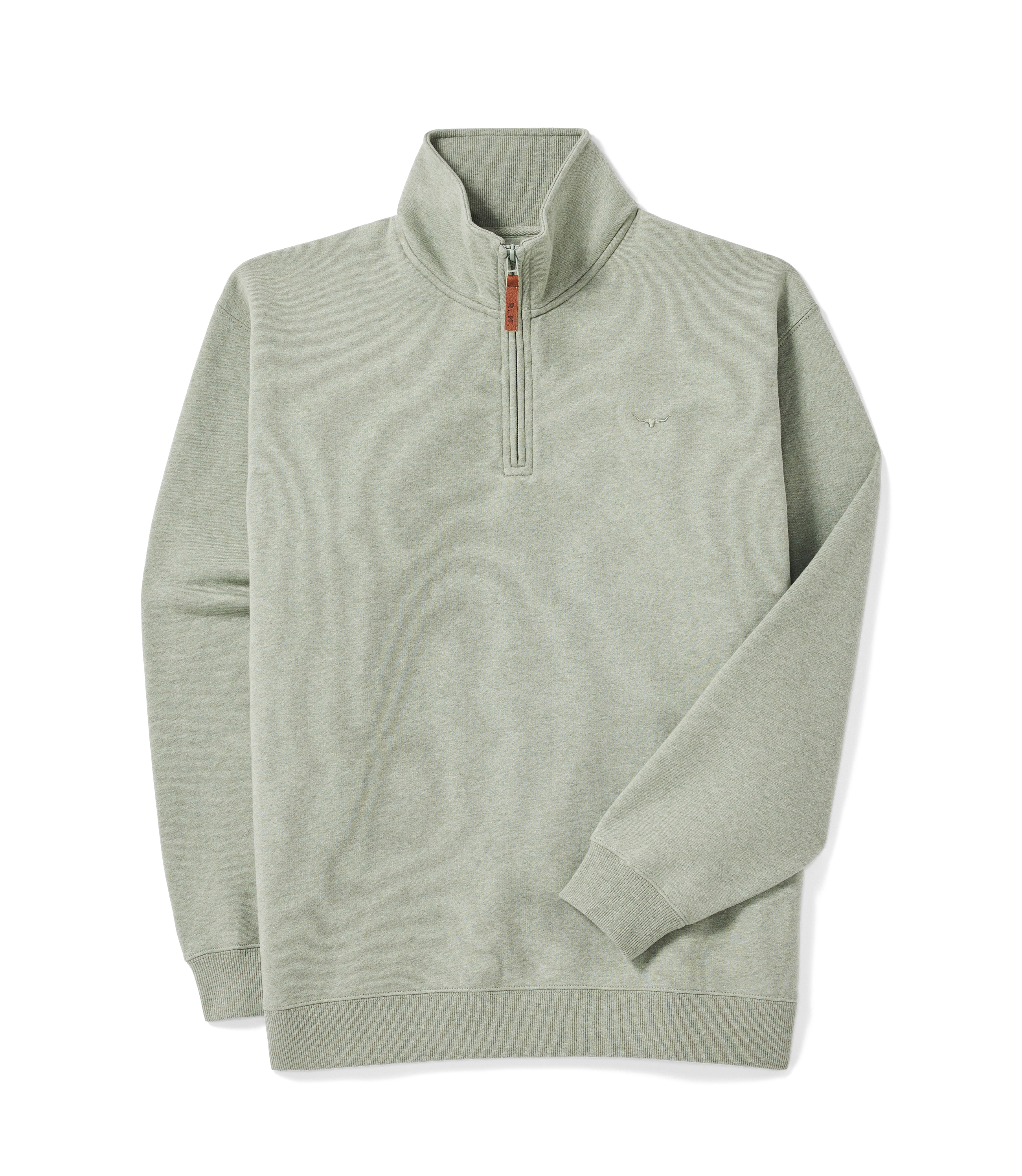 Mulyungarie 1/4 Zip Sweatshirt - Green Marle