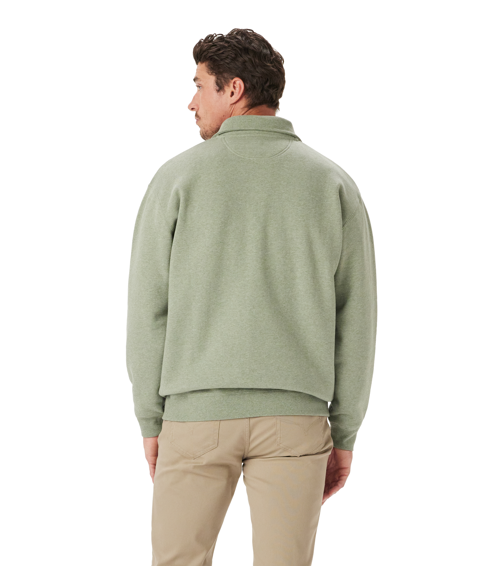 Mulyungarie 1/4 Zip Sweatshirt - Green Marle