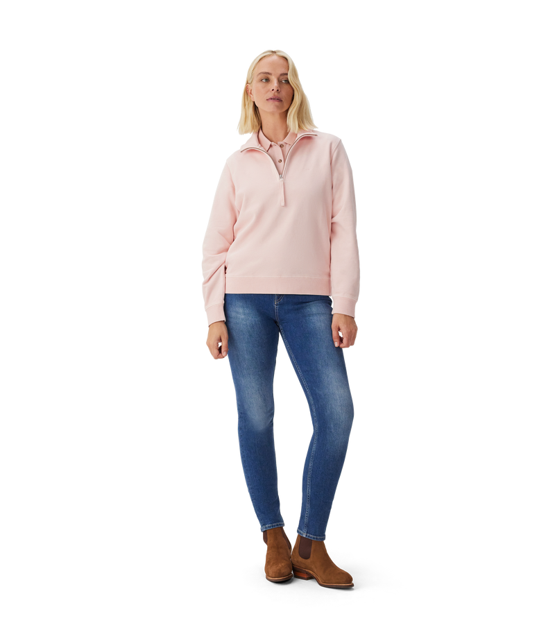 Trickett 1/4 zip - Rose Smoke