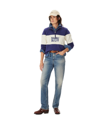 Trickett Panel Sweatshirt - French Navy