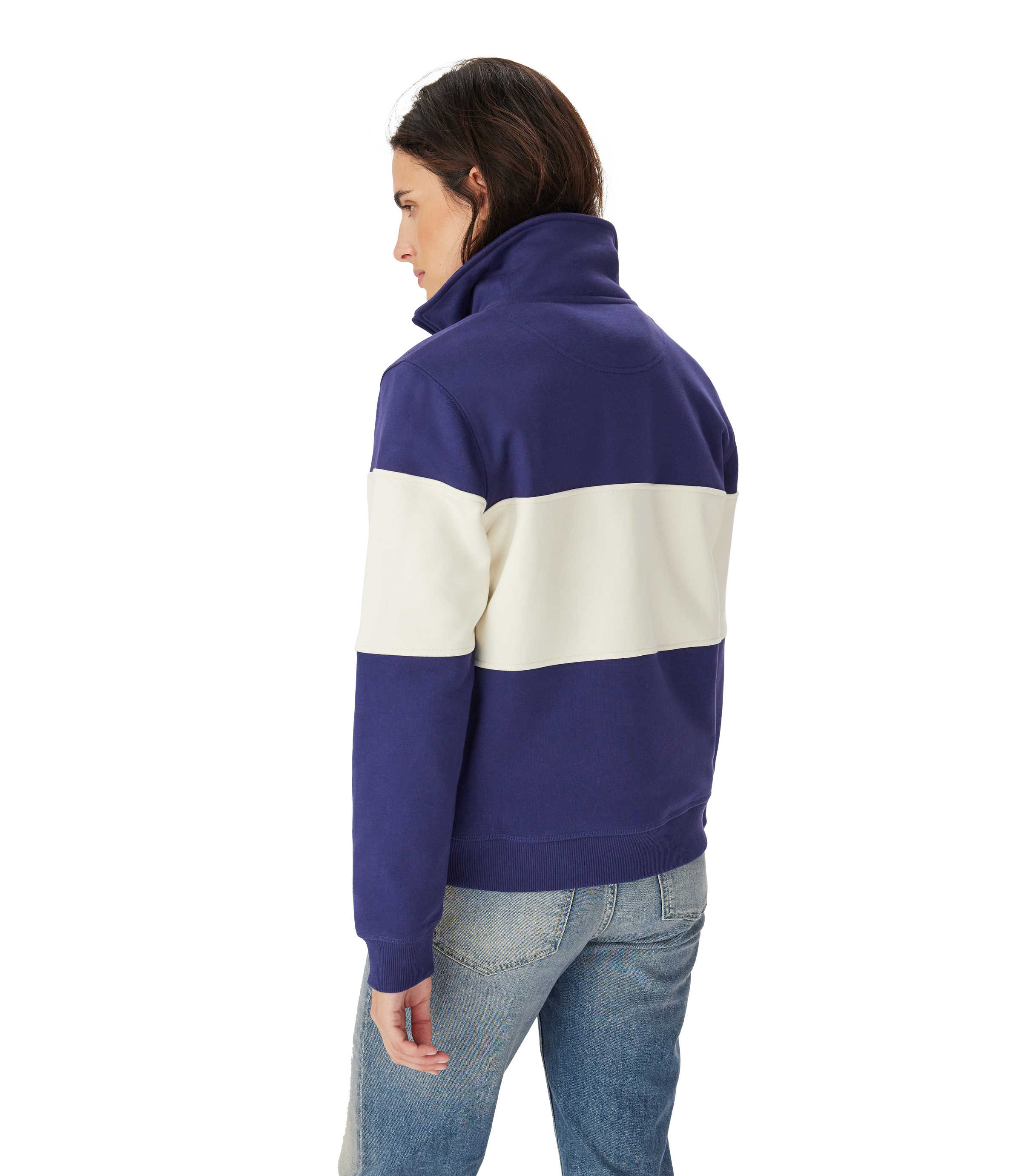 Trickett Panel Sweatshirt - French Navy