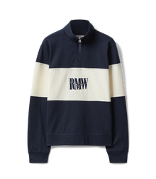 Trickett Panel Sweatshirt - Navy Ivory