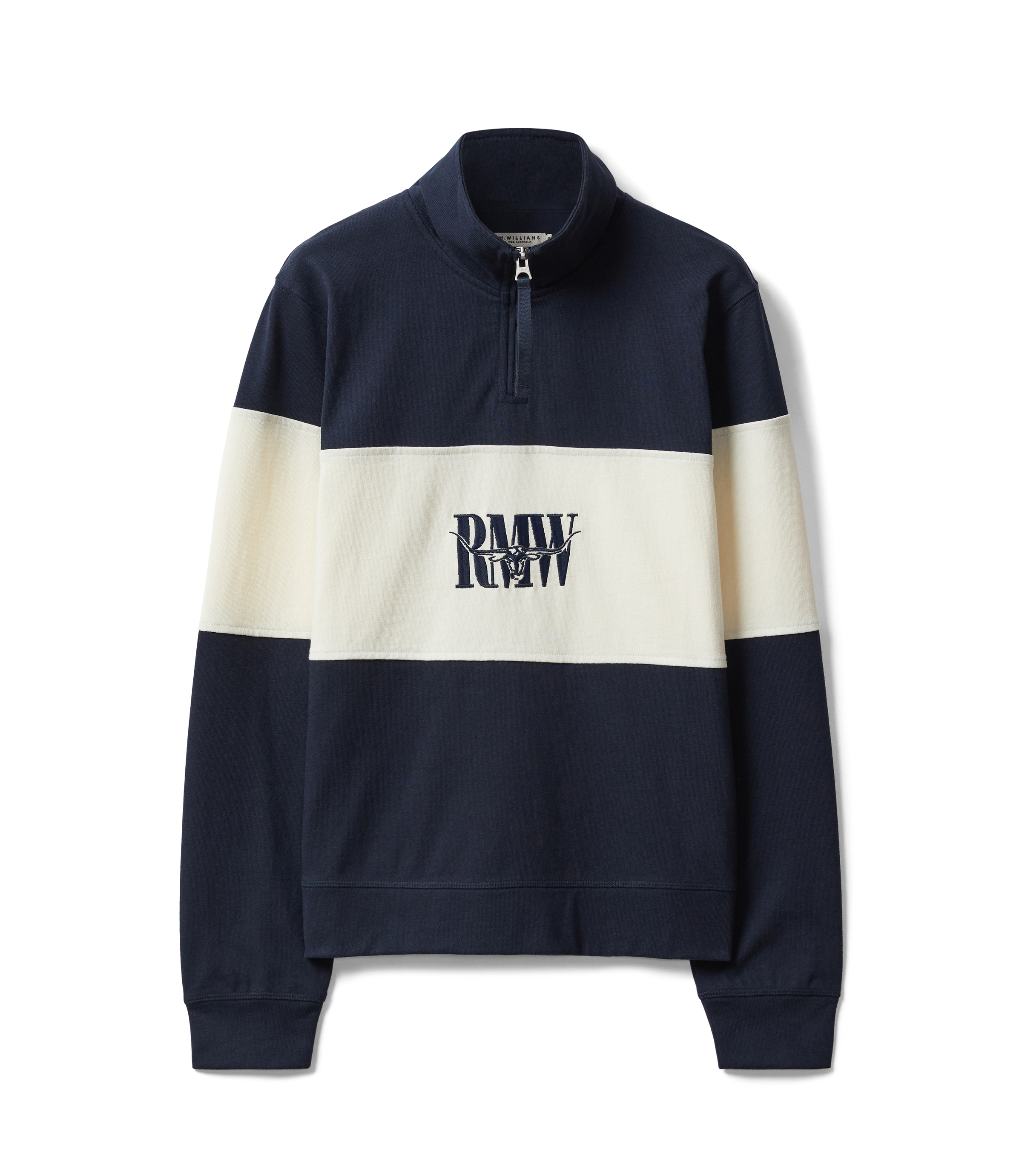 Trickett Panel Sweatshirt - Navy Ivory