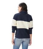 Trickett Panel Sweatshirt - Navy Ivory