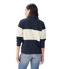Trickett Panel Sweatshirt - Navy Ivory